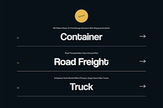 design a freight broker, transport, and cargo website for your business