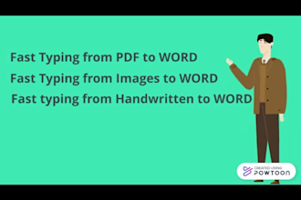 type fast, retype scanned documents within a day
