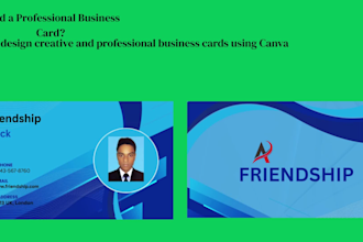 design modern and professional business card with print ready file with in canva