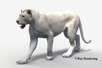 do realistic 3d animal animation, cgi animal modelling , vfx compositing