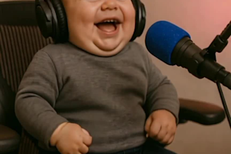do ai baby talking podcast video, ai baby podcast