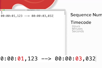 create and edit srt files and timestamps