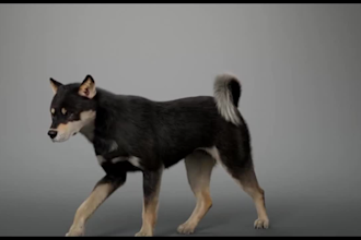 realistic 3d animal model, 3d creature, animal fur or xgen hair in animal model