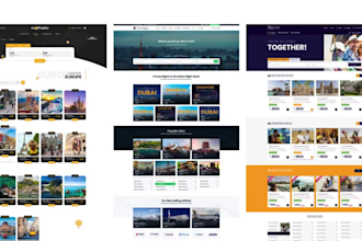 modern, responsive landing page and home page in figma