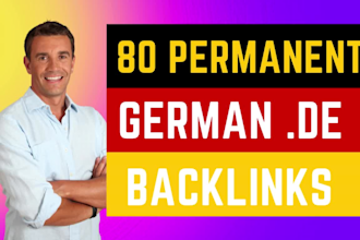 make 80 permanent german dofollow backlinks from de sites
