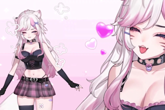 draw and rig live2d streaming, 2d vtuber model, vtuber rigging, vtuber assets