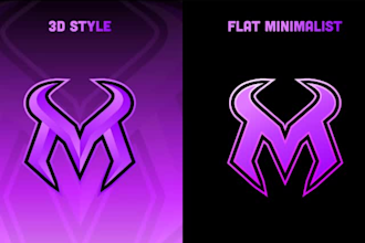 design initial letter gaming logo esports 1 day