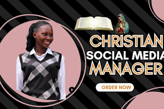 be christian social media manager for your facebook and instagram page account