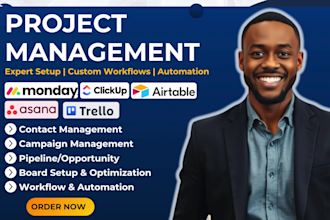 setup monday crm asana clickup airtable trello automate monday workflows