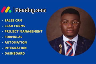 professionally setup monday crm workspace monday automation monday integration