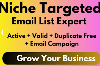 collect niche targeted active and valid bulk email list for email marketing