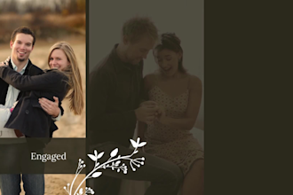 make a trendy wedding slideshow for you