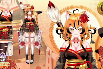 design and rig live 2d vtuber model 2dvtuber model 3d vtuber commission 2d anime