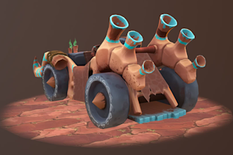 make high quality stylized and hand painted game assets