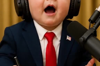 create ai baby podcast video for tiktok, youtube and instagram