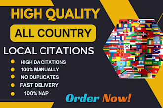 do USA, UK canada, australian, germany india local citations