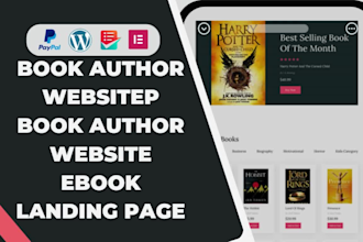 build modern book author website ebook author websitek, ebook landing page