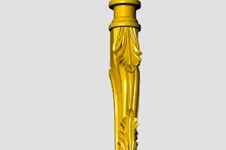 design detailed 3d classic furniture legs for cnc wood