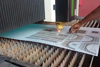 prepare dxf file for laser cutting from a sketch