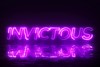 create electric neon logo and text animation