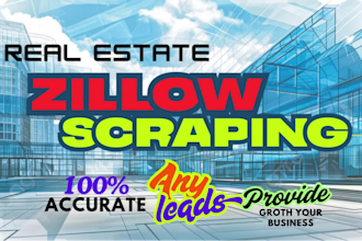 collect targeted real estate leads from zillow with details