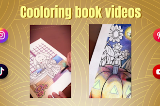 create a coloring book promo video for amazon KDP