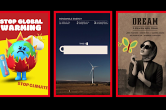 create an awesome animation motion flyer poster for your party, business, event