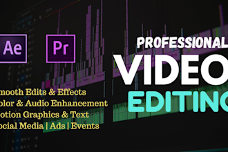 do professional video editing, insta youtube and ad videos