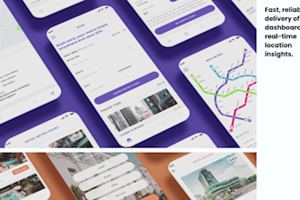 design a map navigation app and geolocation dashboard UI UX