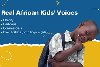 record african child voiceovers, african accent english