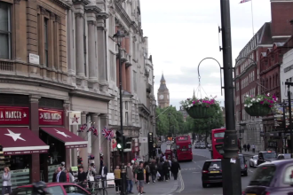 create a happy birthday or valentines day love message video on a london bus