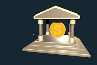 create 3d glb icons elements or logo for mobile web ar VR