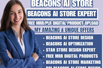 beacons ai store, stan store, etsy stan store, payhip store, gumroad, pensight