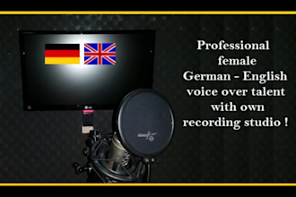 do a professional german or english voice over