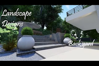 create your backyard, garden, patio landscape design
