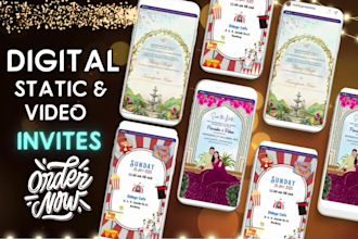 do digital invite or print ready wedding, birthday, party invitations