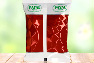 create 3d realistic mockup and cinematic view video pouches