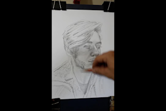 draw a hand made portrait sketch from your picture