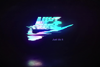 make glitch logo animation or youtube intro video