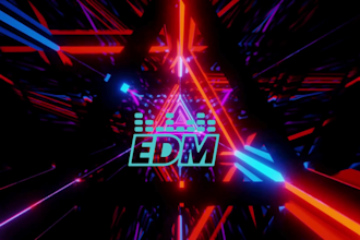 do custom vj loop dj visual logo animation in just 24 hours