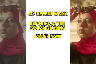 color grade, color correction your reels videos in 1 hr
