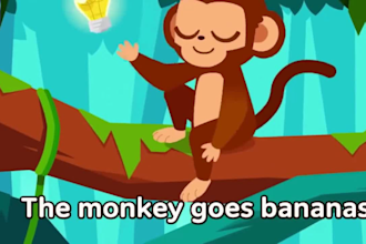 make 2d cartoon video animation for kids and nursery rhymes