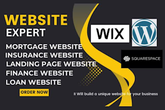 mortgage website insurance landing page, finance website wordpress loan website