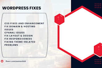 fix wordpress issues, errors, CSS and woocommerce