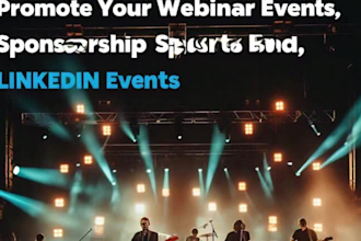 promote your webinar sponsorship brand or sports events on linkedin