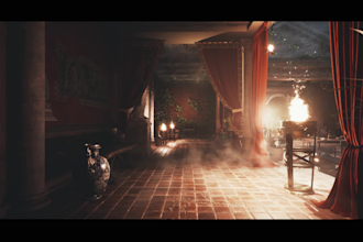 create unreal engine 3d game environment for metaverse, level design, spatial io