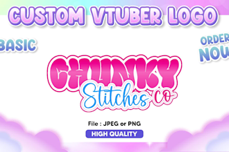design cute and unique logo for vtuber and streamer