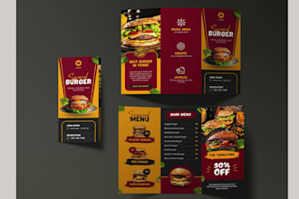 design attractive cafe menu, restaurant menu, and food flyer