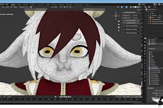rig 3d blendshape for arkit, vtuber, vriod, vrchat, mmd, sfm and furry avatars