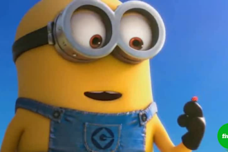 add logo and text in animated minion video